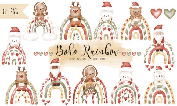 Boho Christmas Rainbow Watercolor Set Review