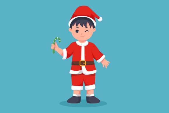 Boy with Christmas Costume Illustration Review