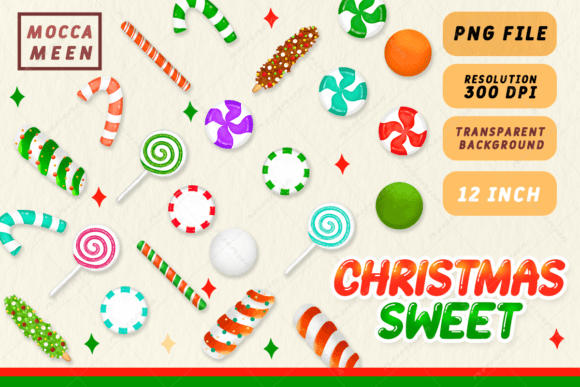 Christmas Candy Collection 23 File Illustrations