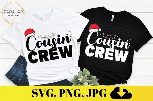 Christmas Cousin Crew Family Squad Illustrations