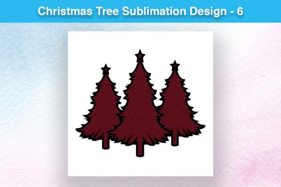 Christmas Tree Sublimation Design - 6 for Illustrations