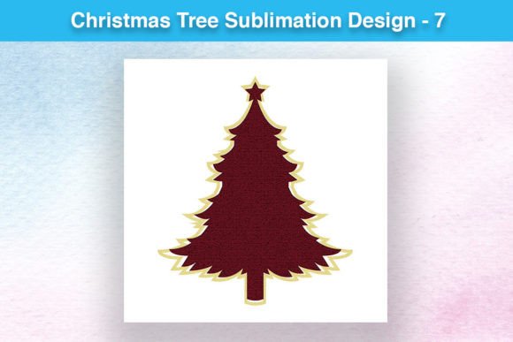 Christmas Tree Sublimation Design - 7 for Illustrations