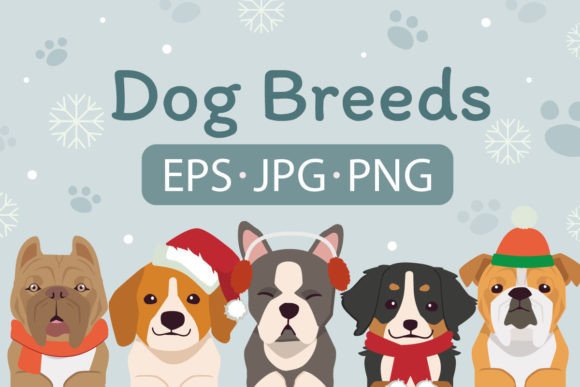 Dog Christmas Set 01 Illustrations for Branding and Marketing
