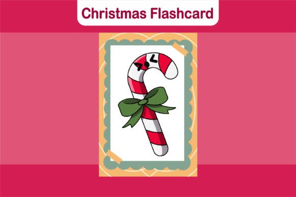 Flash Card Christmas - Candy Cane Shock Illustrations