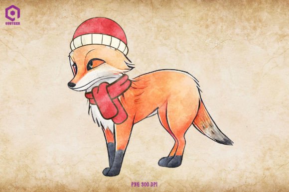 Fox Cozy Christmas Illustrations
