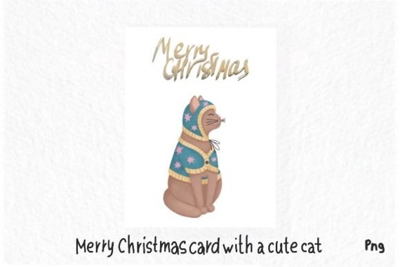 Merry Christmas Greeting Card with Cat Embroidery Review