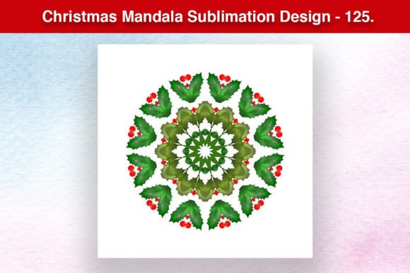 Merry Christmas Mandala Sublimation -125 in Illustrations