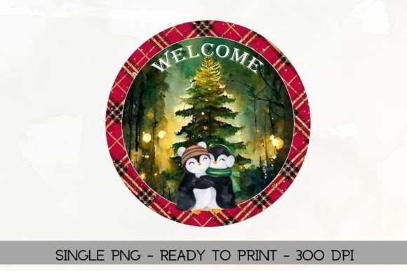 Penguin Christmas Door Hanger Design Review
