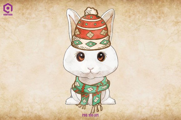 Rabbit Cozy Christmas Illustrations