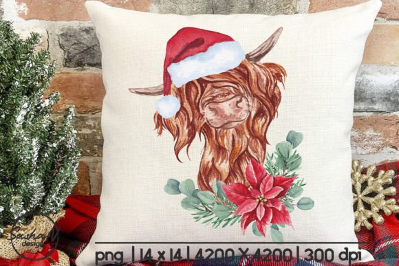 Watercolor Christmas Highland Cow Png: A Review for Digital Illustrations